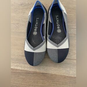 Rothy's Women's Black and Cream Loafers 7 1/2